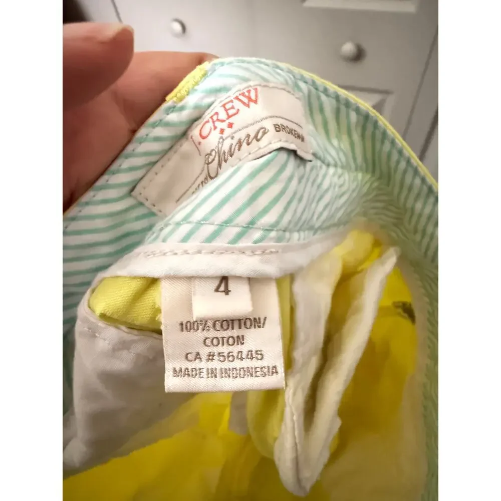 J. Crew Yellow Shorts Women's Size 4